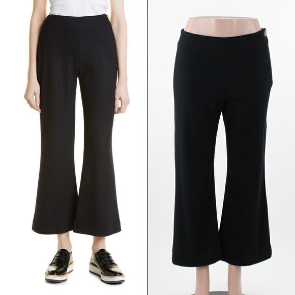 Vince Cozy Easy Wool Blend Flare Pants in Black - Picture 1 of 5